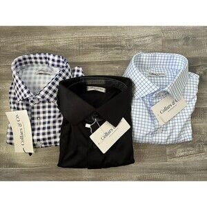 Lot of 3 NEW Collars & Co Short Sleeve Polo Size Small Work Golf Luxury Light
